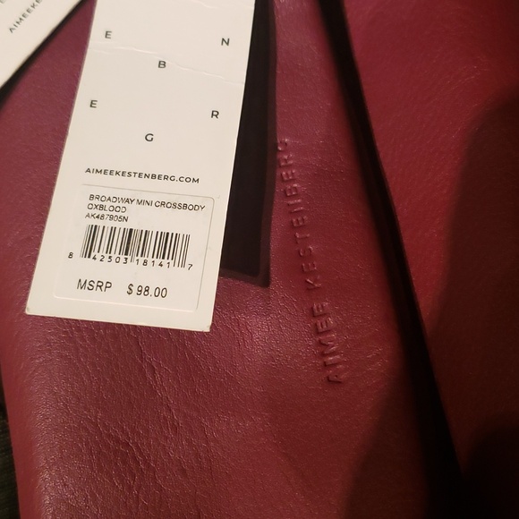 AIMEE KESTENBERG Broadway Mini Genuine Leather Crossbody Bag w/ Hidden Pocket - Picture 5 of 5